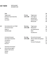 Menuplan laufende Woche Menuplan laufende Woche