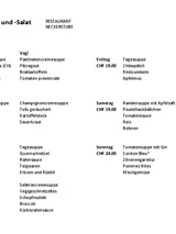 Menuplan folgende Woche